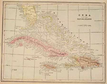 map of cuba and jamaica. 003cari: 1894 Map: Cuba,