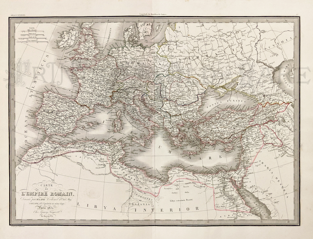 005euro: 1832 Roman Empire Map map of europe countries and bodies of. 005euro: 1832 Roman Empire Map