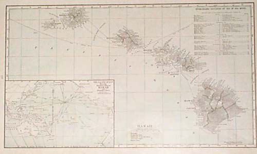 detailed map of hawaiian islands. 112hi: 1919 Hammond Map of Hawaii. Detailed map of the Hawaiian islands, 