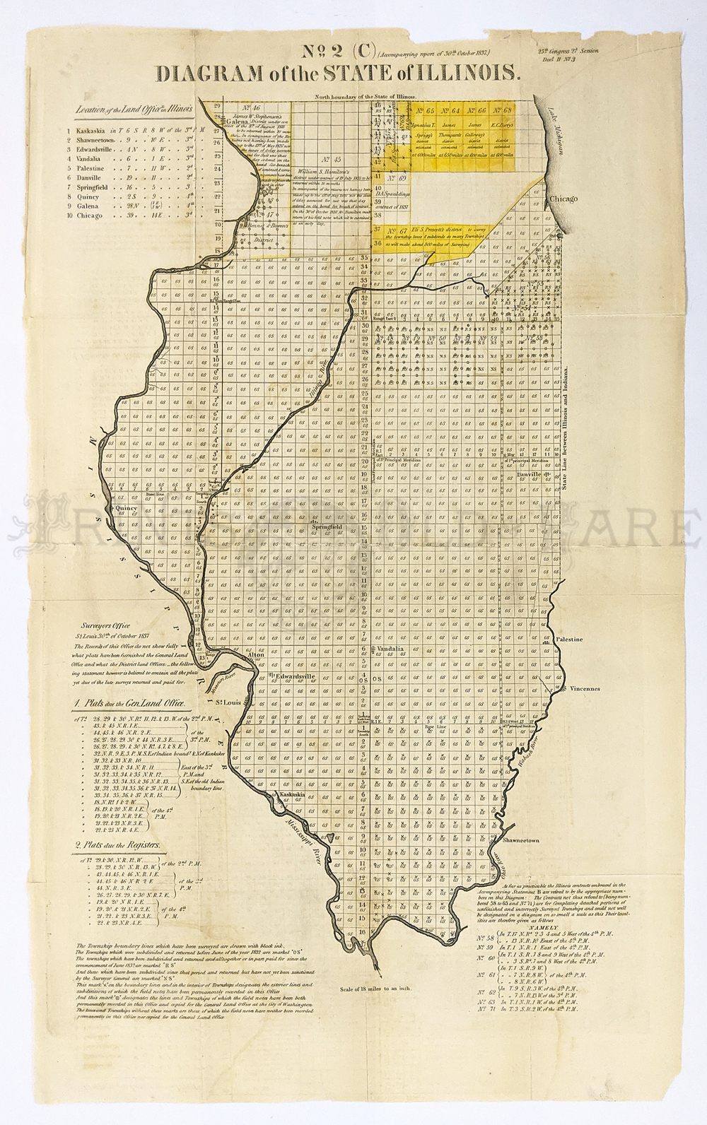 Prints Old Rare Illinois Antique Maps Prints
