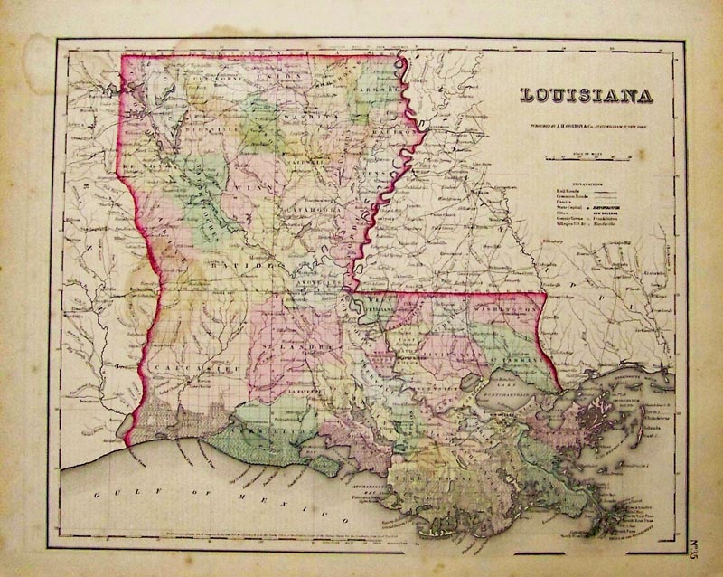 Prints Old &amp; Rare - Louisiana - Antique Maps &amp; Prints