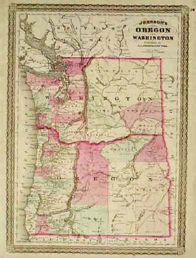 Map Of Oregon And Washington. Map of Oregon, Washington.