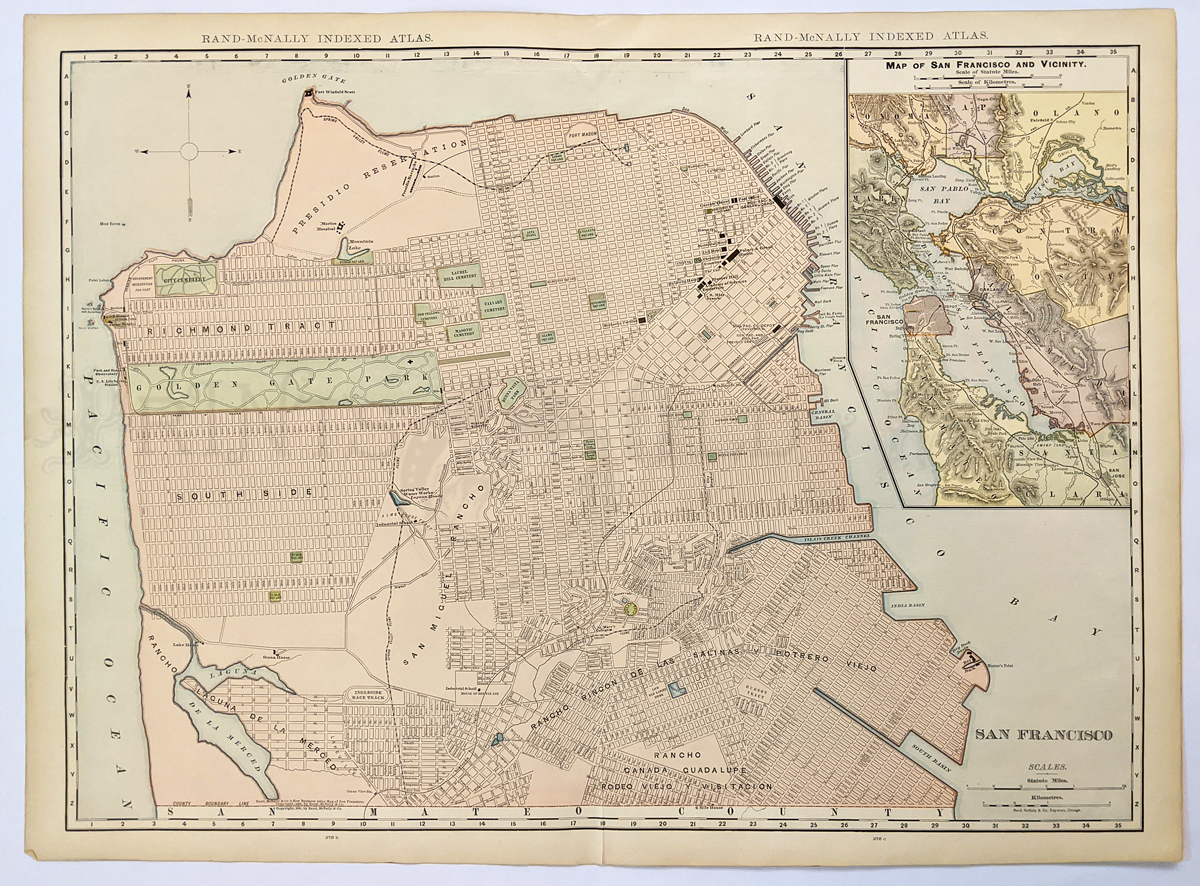 Prints Old Rare San Francisco Bay Area Ca Antique Maps Prints
