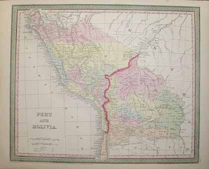 Political Map Of Bolivia. 1850 Peru and Bolivia Map.