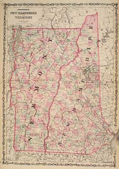 Map Of Vermont Counties. Beautiful, decorative map