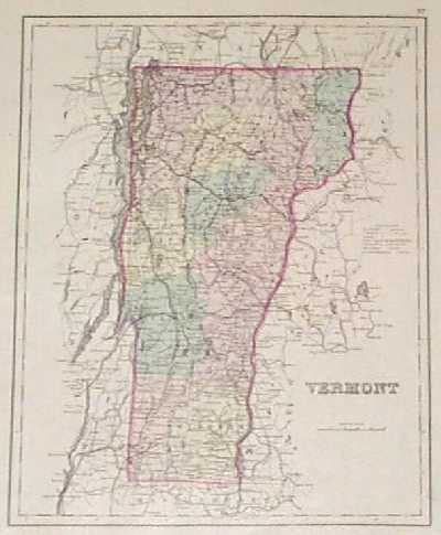 map of vermont towns and cities. 103vt: 1876 Colton Vermont Map