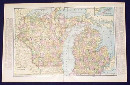 Map Of Wisconsin Rivers. 100wi: 1901 Map- Wisconsin,