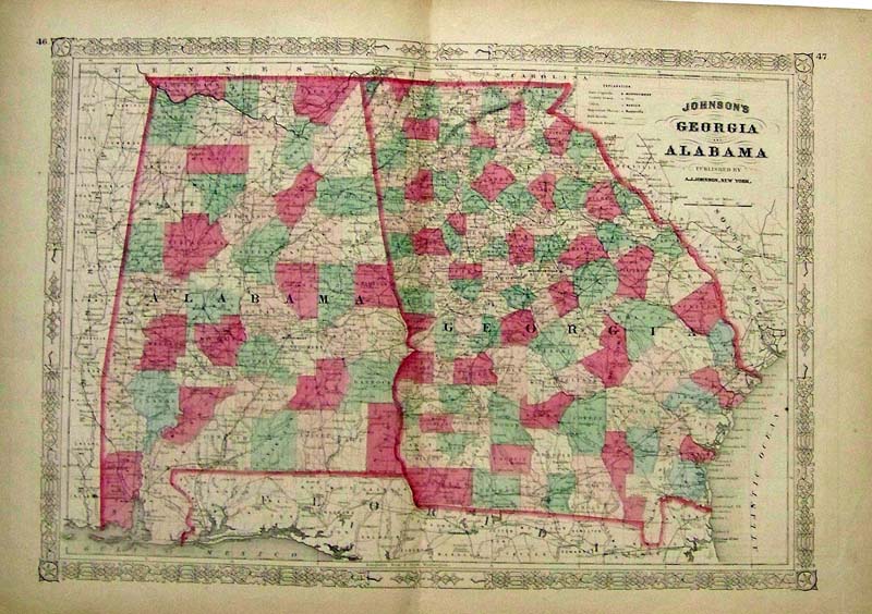 Map Of Georgia Alabama Border