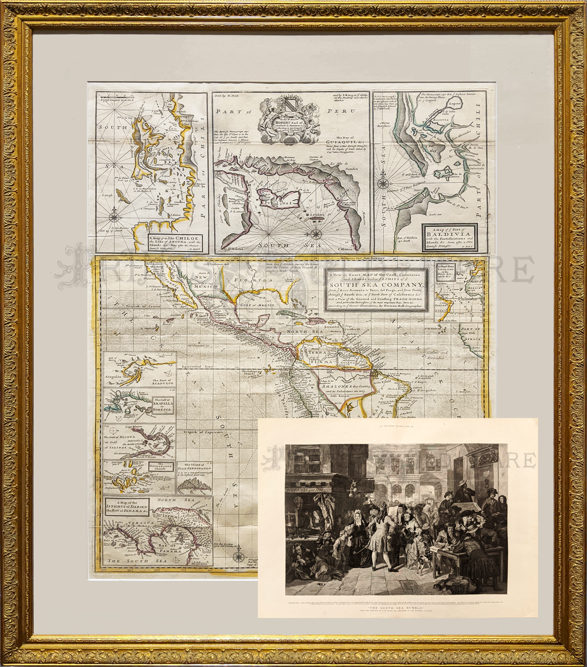 16/" x 20/" 1780 Early Texas Spanish~Mexican Map~Bonne~Print